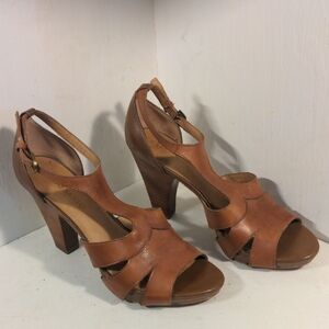 Brown Leather Women's Heels